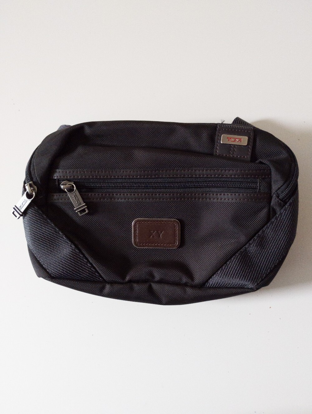 TUMI Fremont Black FXT Ballistic Nylon Waist Pack Crossbody Sling Bag